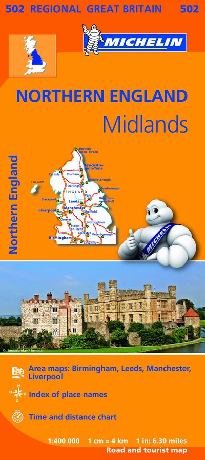 Mapa Regional Northern England, Midlands