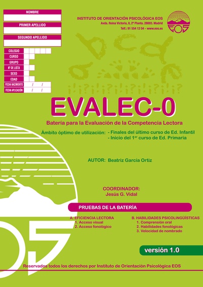 EVALEC 0 Batería para la Evaluación de la Competencia Lectora