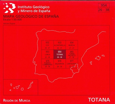 Mapa Geológico de España escala 1:50.000. Totana, 954