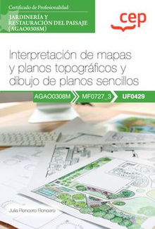 Manual. Interpretación de mapas y planos topográficos y dibujo de planos sencillos (UF0429). Certificados de profesionalidad. Jardinería y restauración del paisaje (AGAO0308M)