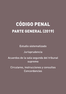 CÓDIGO PENAL. PARTE GENERAL (2019)
