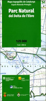 Mapa topogràfic de Catalunya 1:25 000. Espais naturals protegits - 52 Parc natural del Delta de l'Ebre