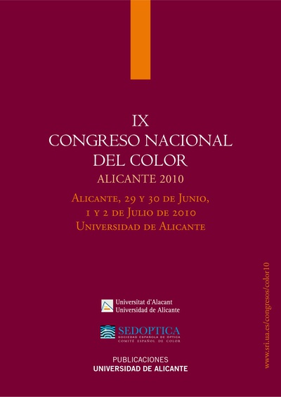 IX Congreso nacional del color. Alicante 29 y 30 de junio, 1 y 2 de julio. Universidad de Alicante