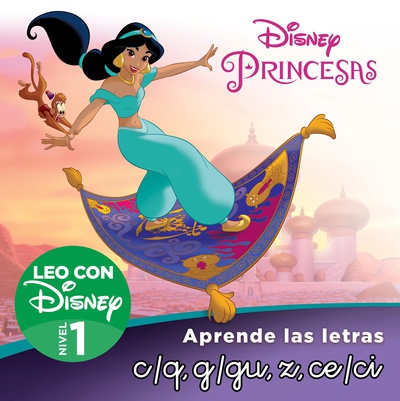 Princesas Disney. Leo con Disney (Nivel 1). Aprende las letras: c/q, g/gu, z, ce/ci (Disney. Lectoescritura)