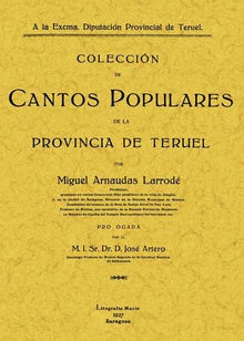 Colección de cantos populares de la provincia de Teruel