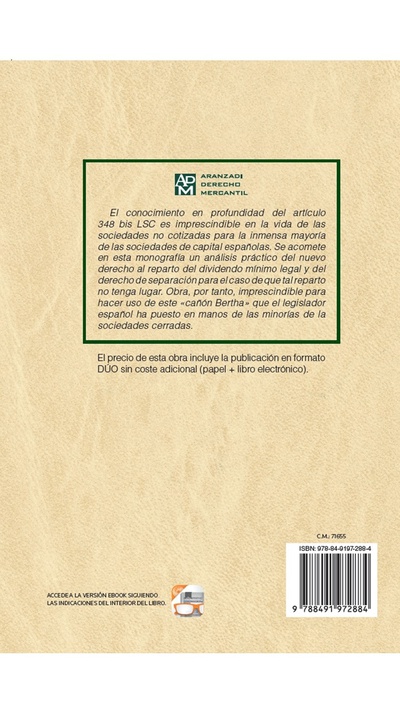 La separación como alternativa al reparto de dividendos en las sociedades no cotizadas (art. 348 bis LSC) (Papel + e-book)