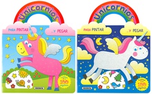 Unicornios para pintar y pegar (2 títulos)