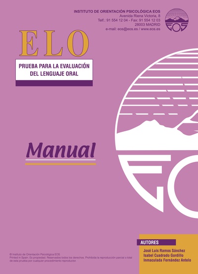 ELO Evaluación del Lenguaje Oral (Manual)