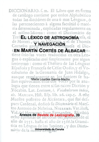 El léxico de astronomía y navegación en Martín Cortés de Albacar