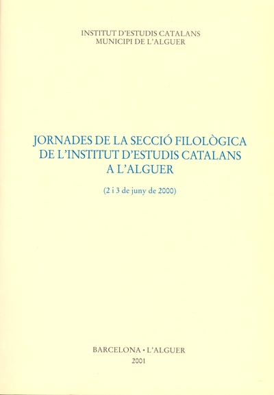 Jornades de la Secció Filològica de l'Institut d'Estudis Catalans a l'Alguer