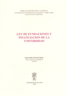 Ley de fundaciones y financiación de la Universidad