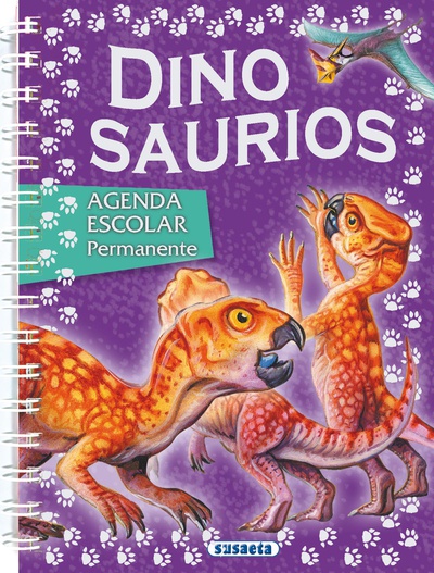 Agenda escolar permanente - Dinosaurios