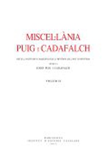 Miscel·lània Puig i Cadafalch. volum II