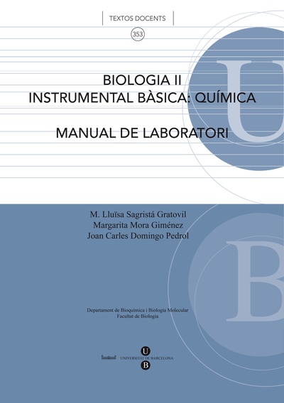 Biologia II. Instrumental bàsica: Química (Manual de Laboratori)