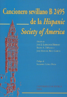 Cancionero sevillano B 2495 de la "Hispanic Society of America"