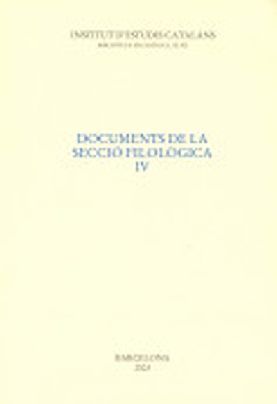 Documents de la secció filològica IV
