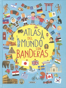 Atlas del mundo con banderas