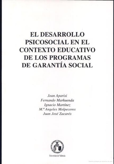 El desarrollo psicosocial en el contexto educativo de los programas de garantía social