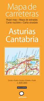 Mapa de carreteras de Asturias y Cantabria