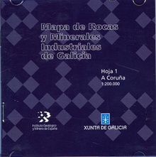 Mapa de rocas y minerales industriales de Galicia escala 1:200.000. A coruña, 1