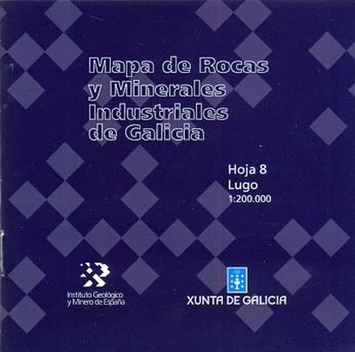 Mapa de rocas y minerales industriales de Galicia escala 1:200.000. Lugo, 8