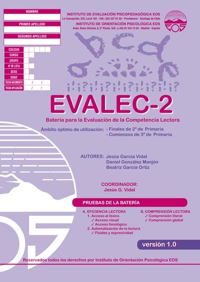 EVALEC 2 Batería para la Evaluación de la Competencia Lectora