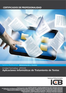 Uf0320: Aplicaciones Informáticas de Tratamiento de Textos (Word 2010)