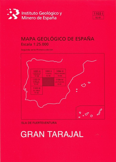 Mapa geológico de España, E 1:25.000. hoja 1103-I, Gran Tarajal
