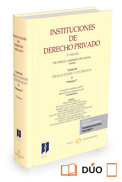 Instituciones de Derecho Privado. Tomo III Obligaciones y contratos. Volumen 2º (Papel + e-book)