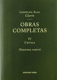 OBRAS C. CLARIN TOMO 4 (2ª PARTE) CRITICA