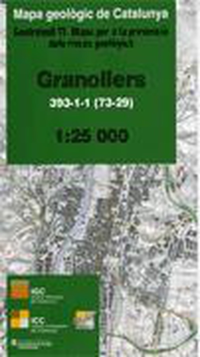 Mapa per a la prevenció de riscos geològics de Catalunya 1: 25 000. Geotreball VI. Granollers 393-1-1 (73-29)