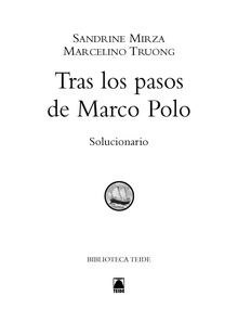 Guía didáctica. Biblioteca Teide. Tras los pasos de Marco Polo