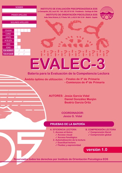 EVALEC 3 Batería para la Evaluación de la Competencia Lectora