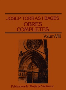 Obres completes de Josep Torras i Bages, Volum VIII