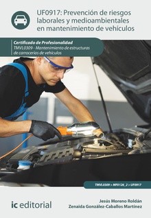 Prevención de riesgos laborales y medioambientales en mantenimiento de vehículos. TMVL0309 - Mantenimiento de estructura de carrocerías de vehículos