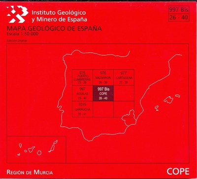 Mapa Geológico de España escala 1:50.000. Cope, 997Bis