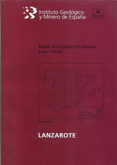 Lanzarote, 88 : mapa geológico de España escala 1:100.000