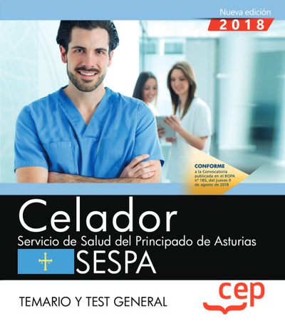 Celador del Servicio de Salud del Principado de Asturias. SESPA. Temario y test general