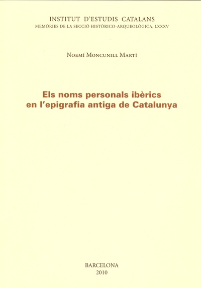 Els noms personals ibèrics en l'epigrafia antiga de Catalunya
