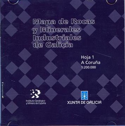 Mapa de rocas y minerales industriales de Galicia escala 1:200.000. A coruña, 1