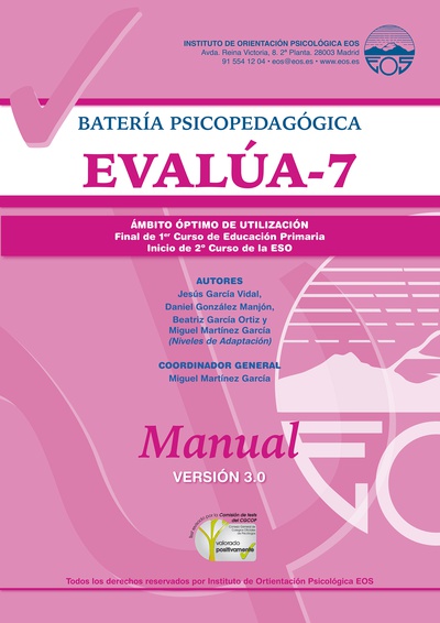 Manual EVALÚA 7. Versión 3.0