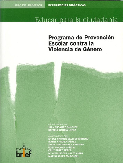 Programa de prevención escolar contra la violencia de género. Libro del profesor