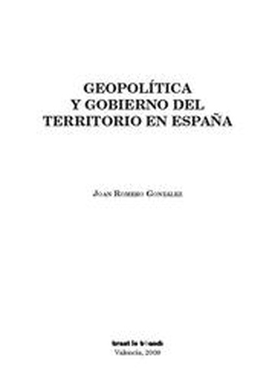 Geopolítica y Gobierno del territorio en España