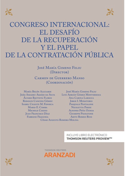 Congreso internacional: el desafío de la recuperación y el papel de la contratación pública (Papel + e-book)