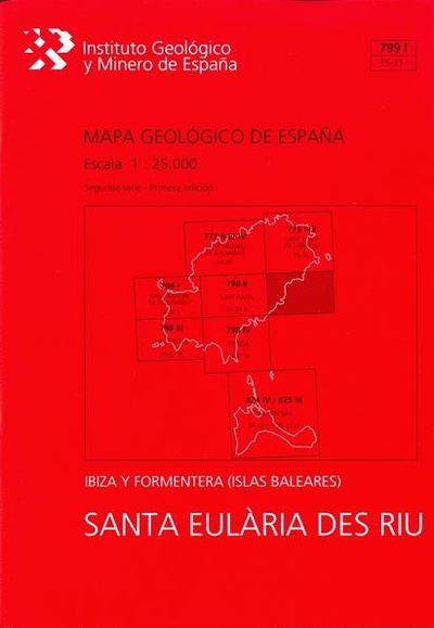 Mapa Geológico de España escala 1:25.000. Santa Eulària des Riu, 799