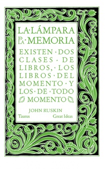 La lámpara de la memoria (Serie Great Ideas)