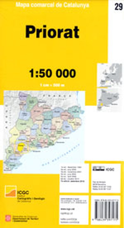 Mapa comarcal de Catalunya 1:50 000. Priorat - 29