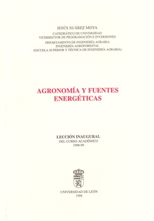Agronomía y fuentes energéticas. Lección inaugural curso académico 1998-99