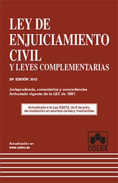 LEY DE ENJUICIAMIENTO CIVIL 20ª ED.