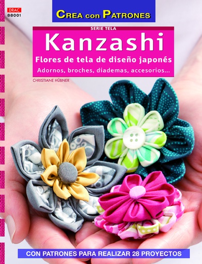 Kanzashi. Flores de tela de diseño japonés